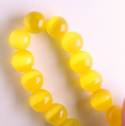 8mm Cat's Eye Glass - 8" strand