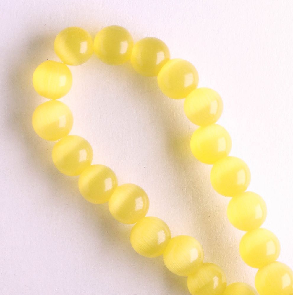6mm Cat's Eye Glass - 8" strand