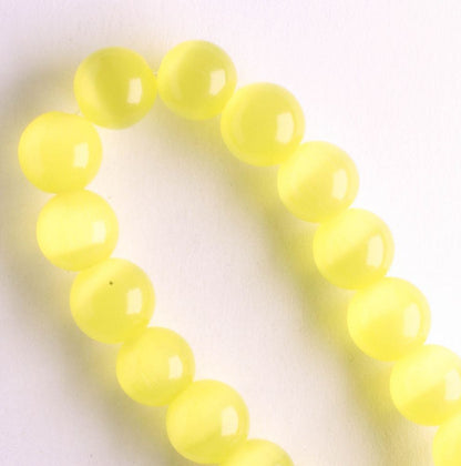 8mm Cat's Eye Glass - 8" strand