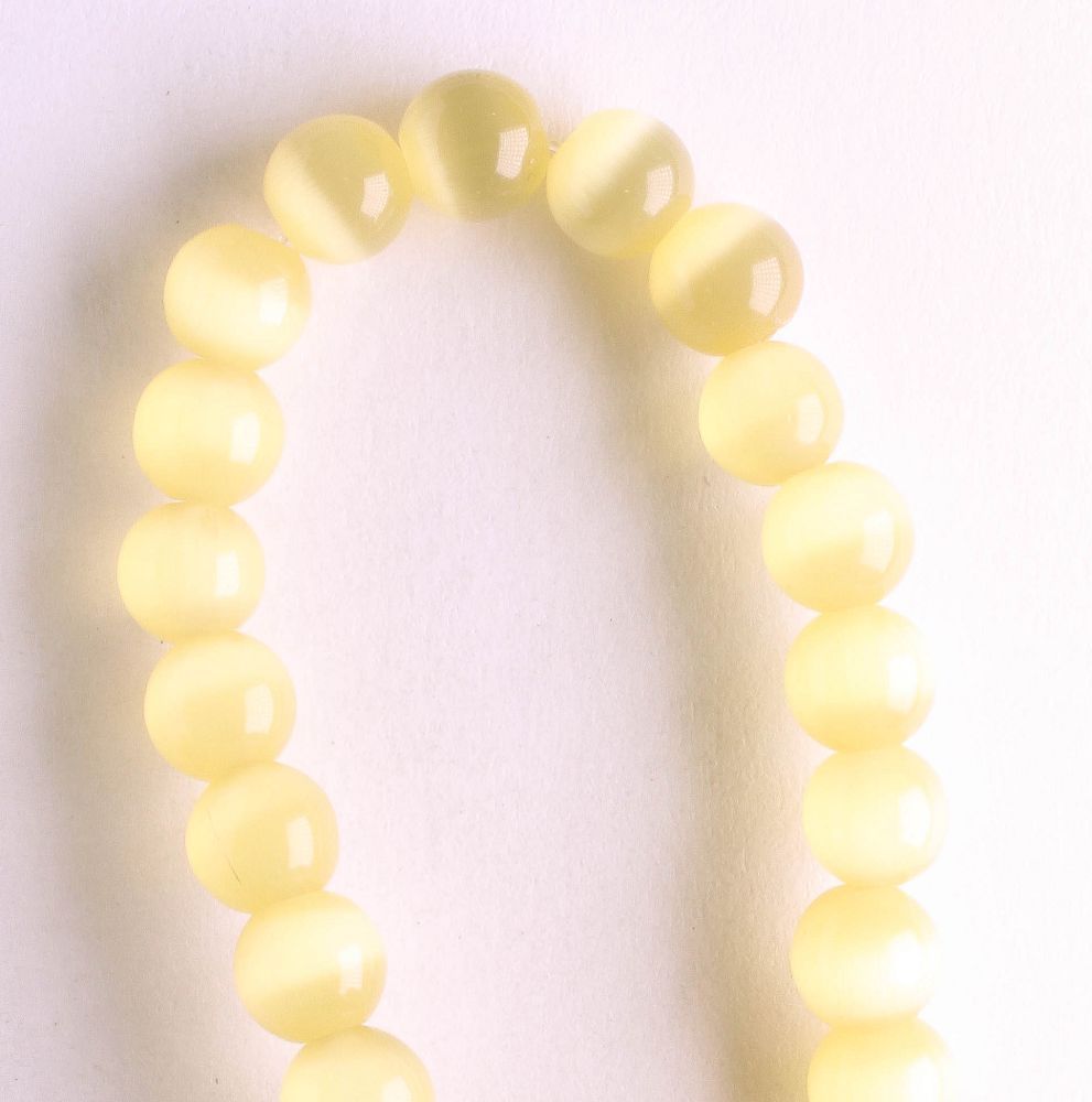 6mm Cat's Eye Glass - 8" strand