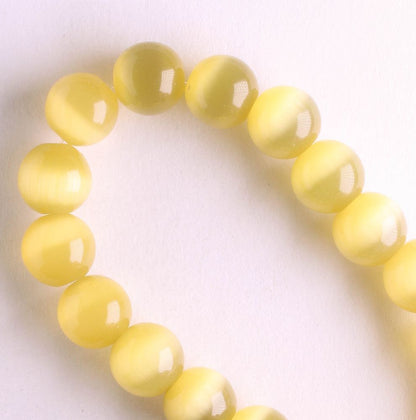 8mm Cat's Eye Glass - 8" strand