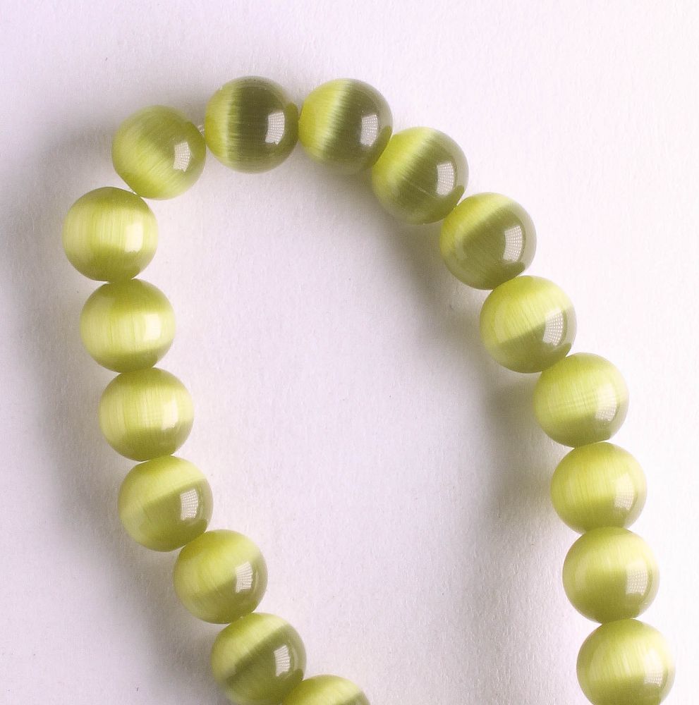 6mm Cat's Eye Glass - 8" strand