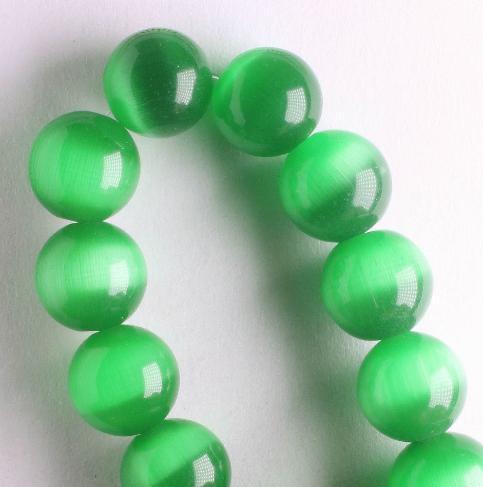10mm Cat's Eye Glass - 8" strand