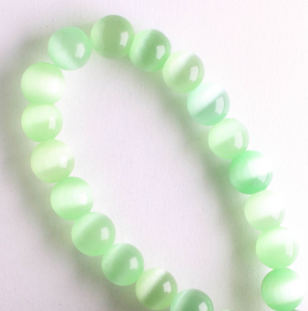 6mm Cat's Eye Glass - 8" strand