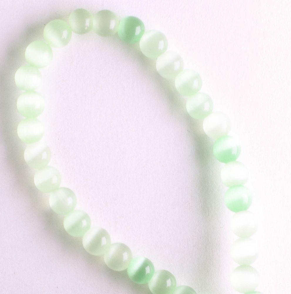 4mm Cat's Eye Glass - 8" strand