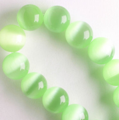10mm Cat's Eye Glass - 8" strand