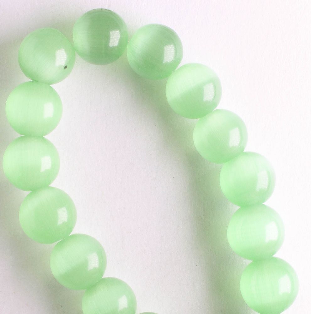 8mm Cat's Eye Glass - 8" strand
