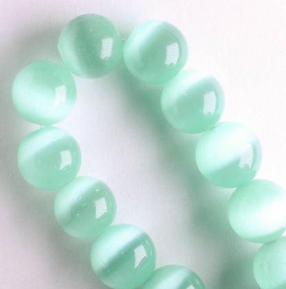 10mm Cat's Eye Glass - 8" strand