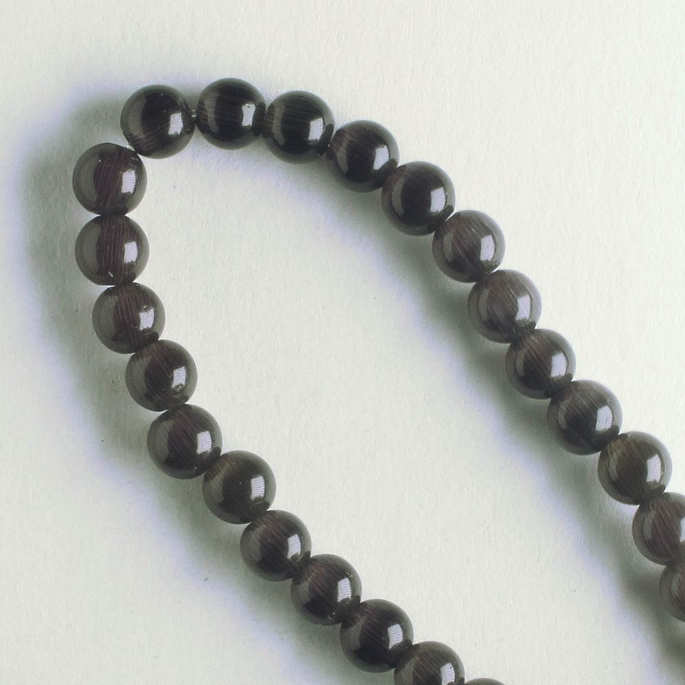 4mm Cat's Eye Glass - 8" strand