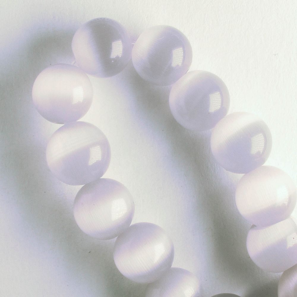 8mm Cat's Eye Glass - 8" strand