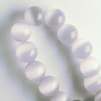 8mm Cat's Eye Glass - 8" strand