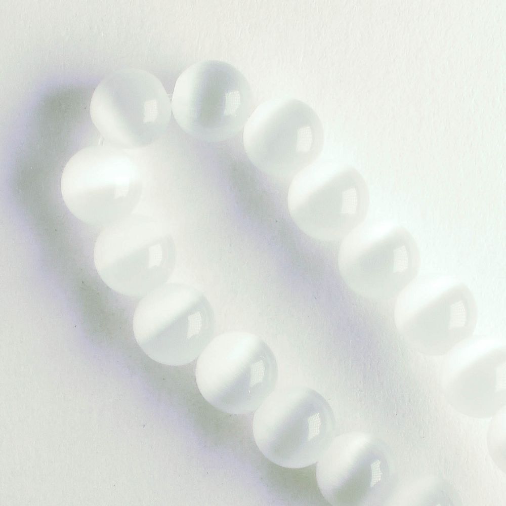 6mm Cat's Eye Glass - 8" strand