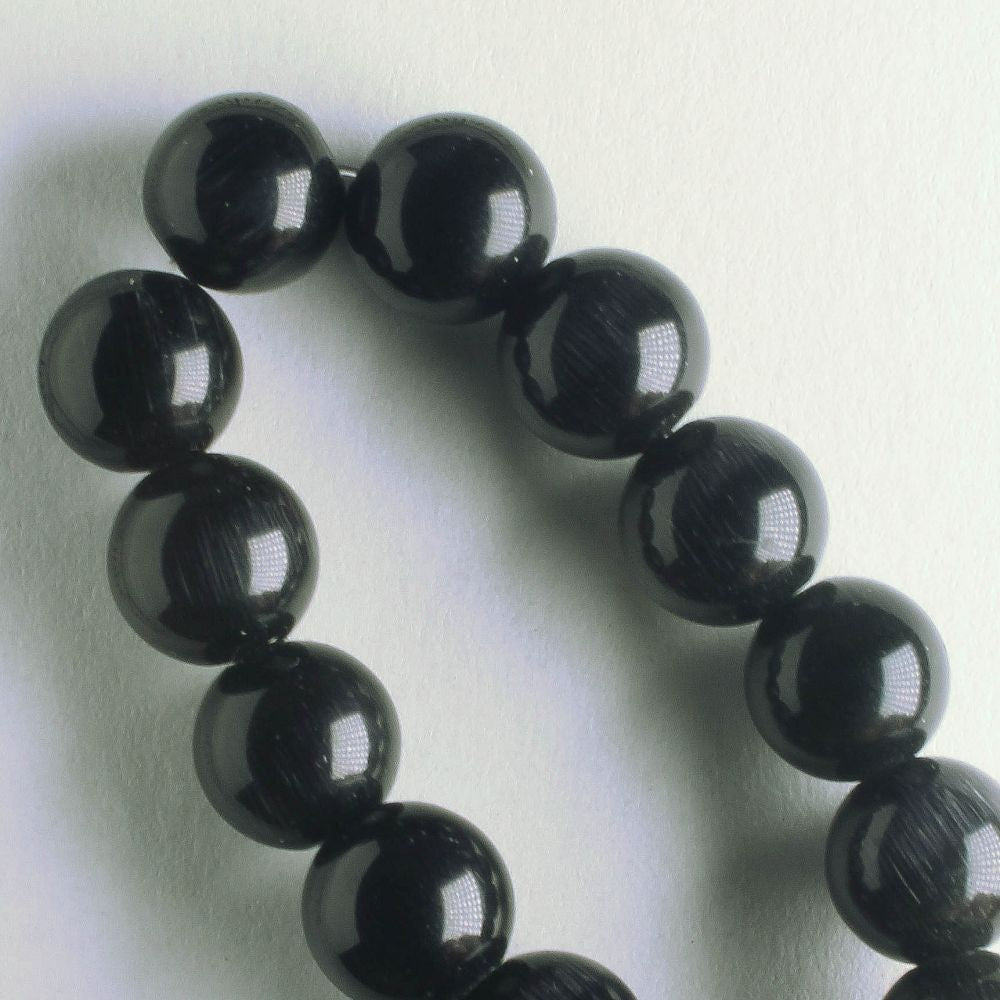 8mm Cat's Eye Glass - 8" strand