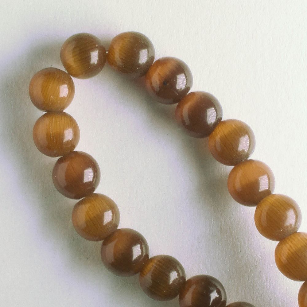 6mm Cat's Eye Glass - 8" strand