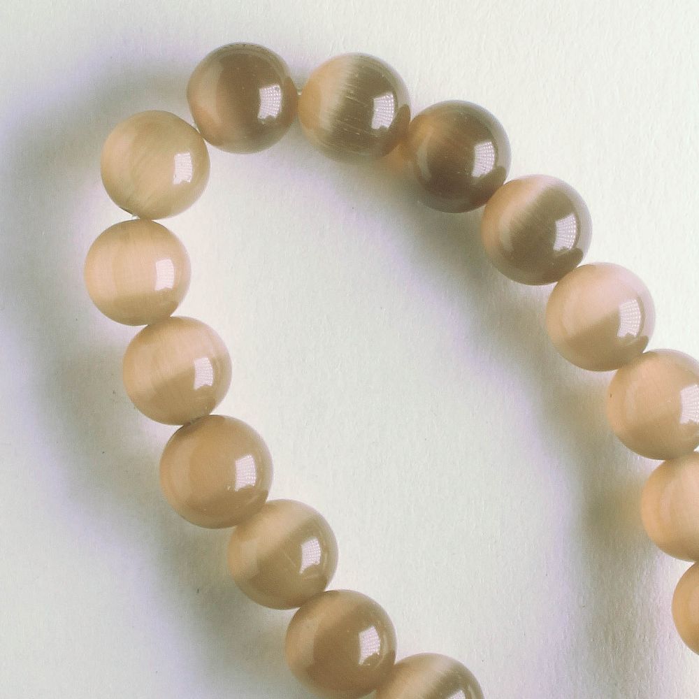 6mm Cat's Eye Glass - 8" strand