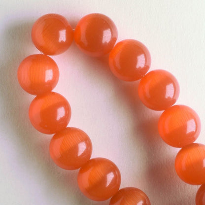 8mm Cat's Eye Glass - 8" strand