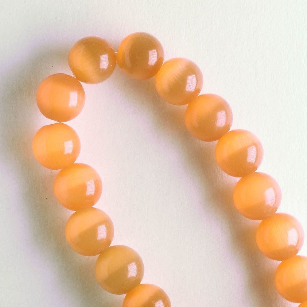 6mm Cat's Eye Glass - 8" strand