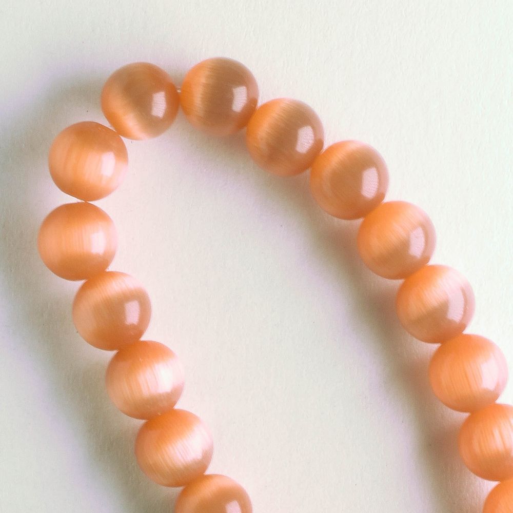 6mm Cat's Eye Glass - 8" strand