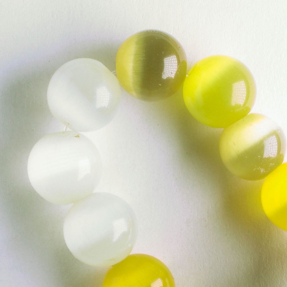 10mm Cat's Eye Glass - 8" strand