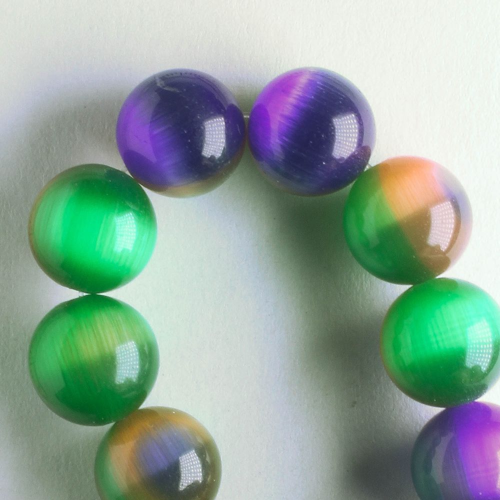 10mm Cat's Eye Glass - 8" strand
