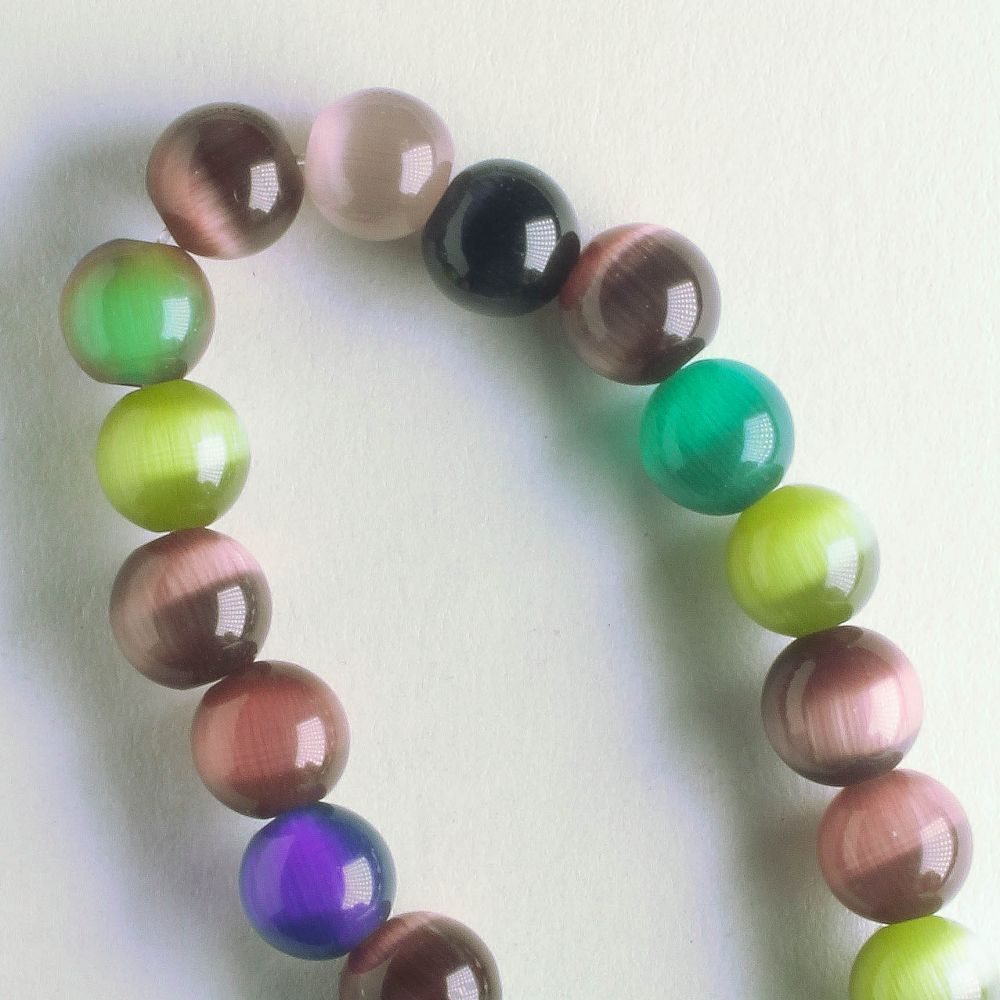 6mm Cat's Eye Glass - 8" strand