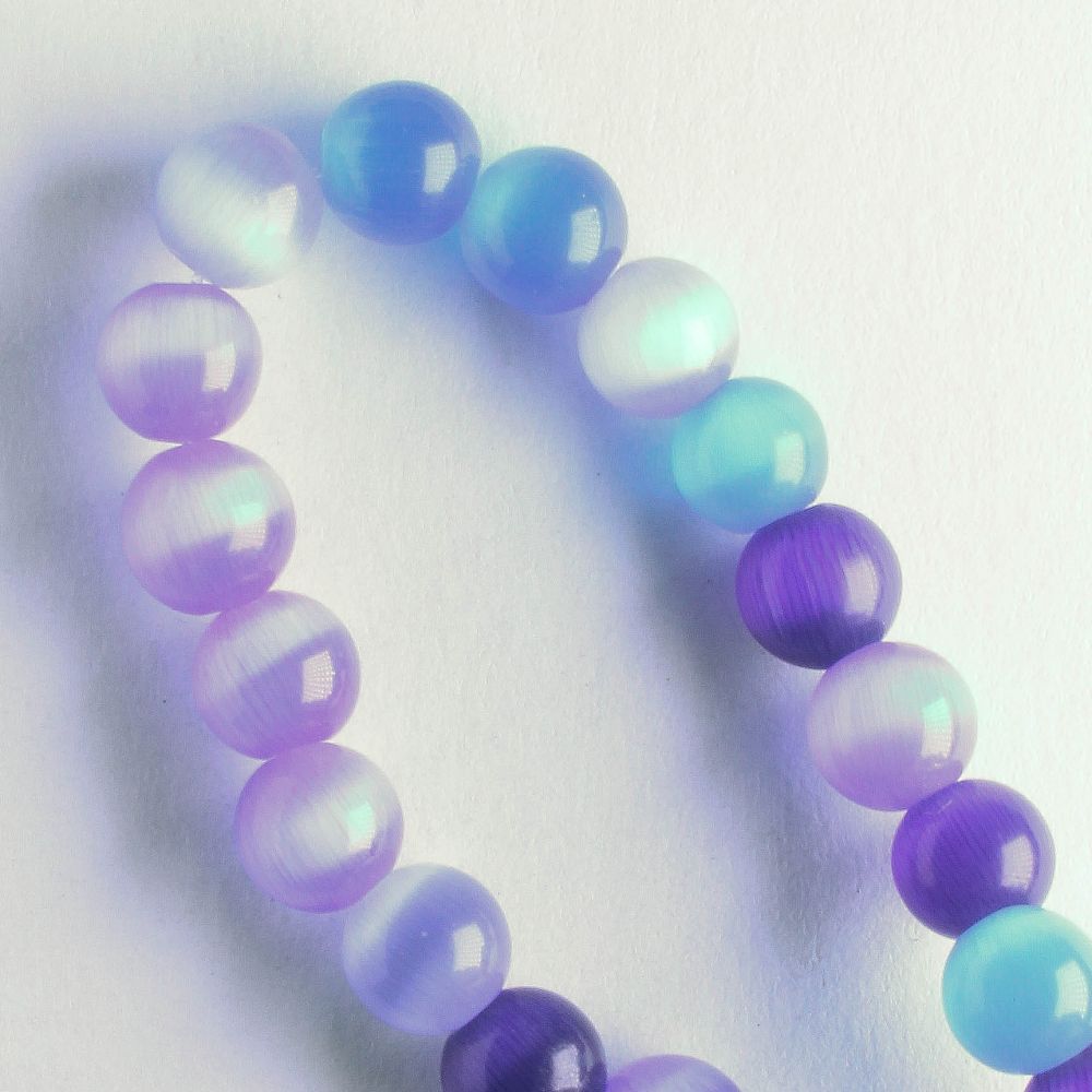 6mm Cat's Eye Glass - 8" strand