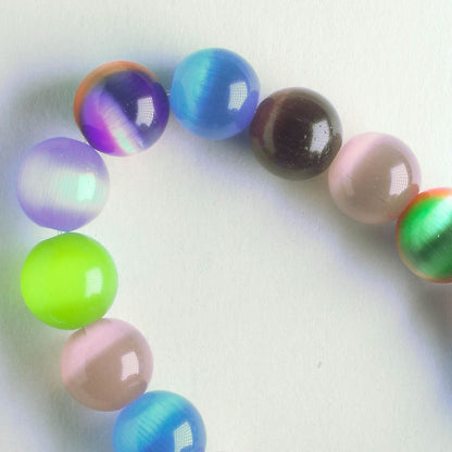 8mm Cat's Eye Glass - 8" strand