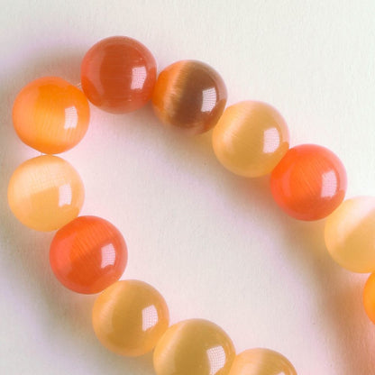 8mm Cat's Eye Glass - 8" strand