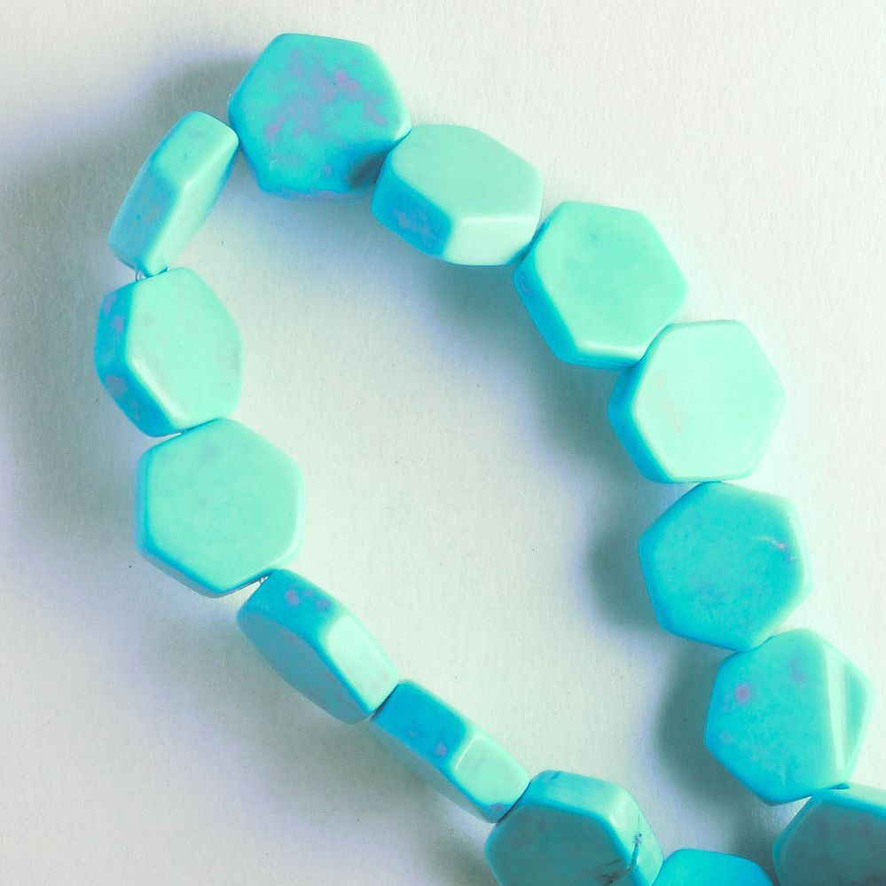 Chalk Turquoise, Dyed - 8" strand