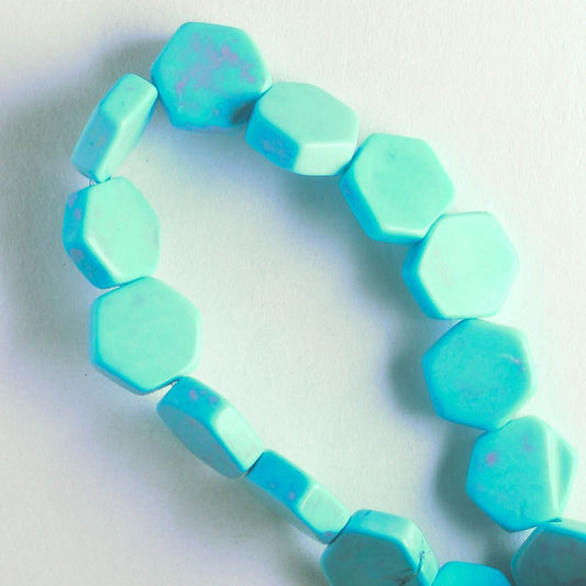 Chalk Turquoise, Dyed - 8" strand