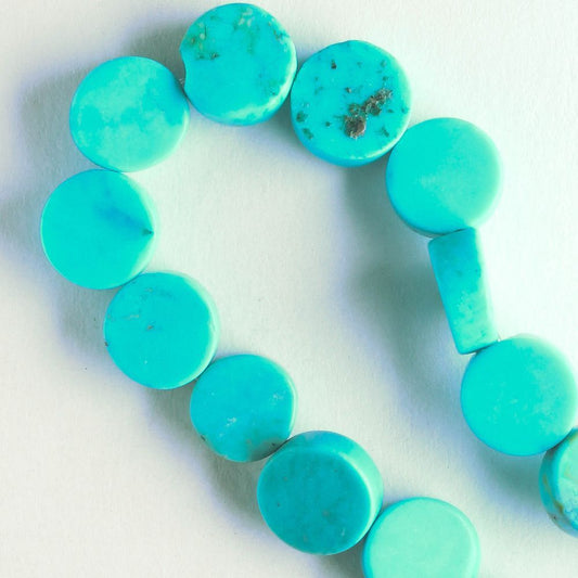 Chalk Turquoise, Dyed - 8" strand