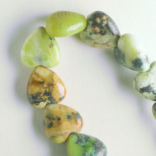 Yellow Chalk Turquoise, Dyed - 8" strand