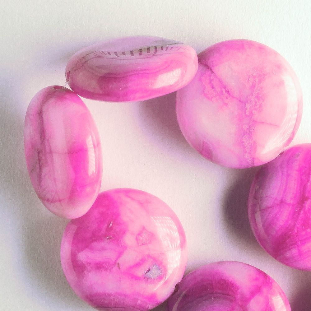 Crazy Lace Agate, Dyed - 8" strand