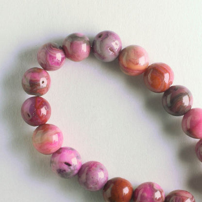 Crazy Lace Agate, Dyed - 8" strand