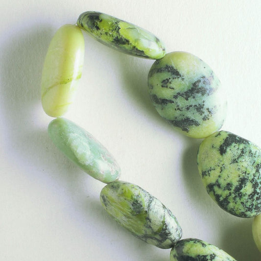 Yellow Chalk Turquoise, Dyed - 8" strand