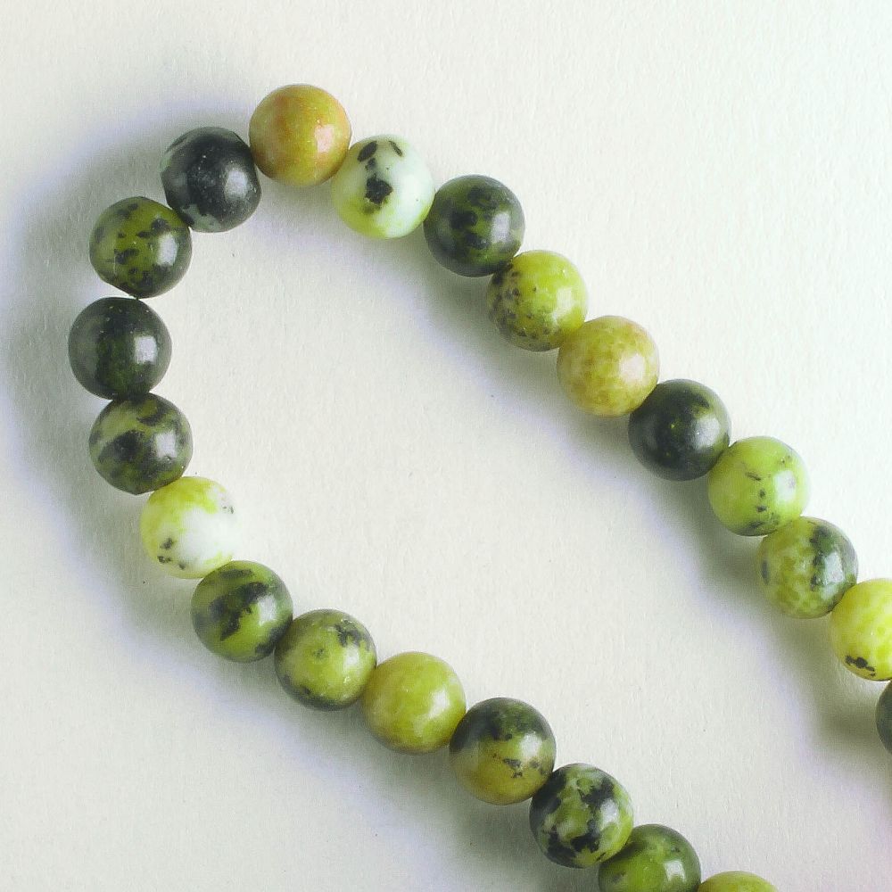 Yellow Chalk Turquoise, Dyed - 8" strand