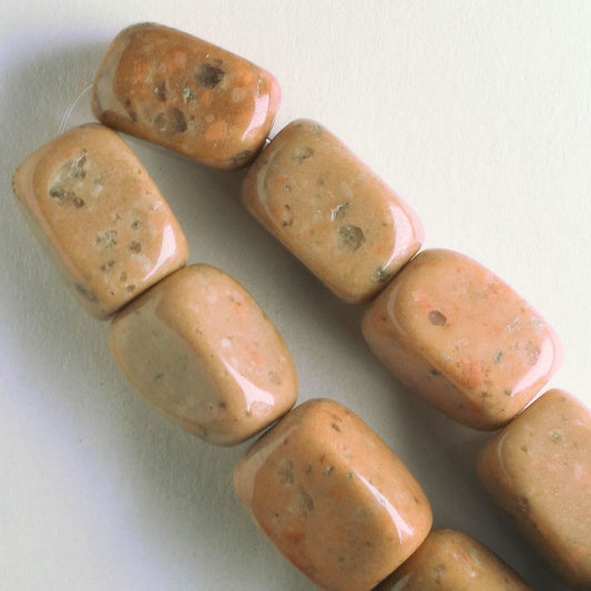 Red Sesame Jasper - 8" strand