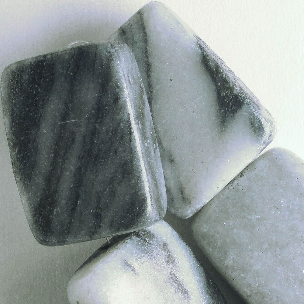 Grey/Black Marble - 8" strand