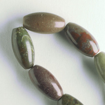 Brown/Green Jasper - 8" strand