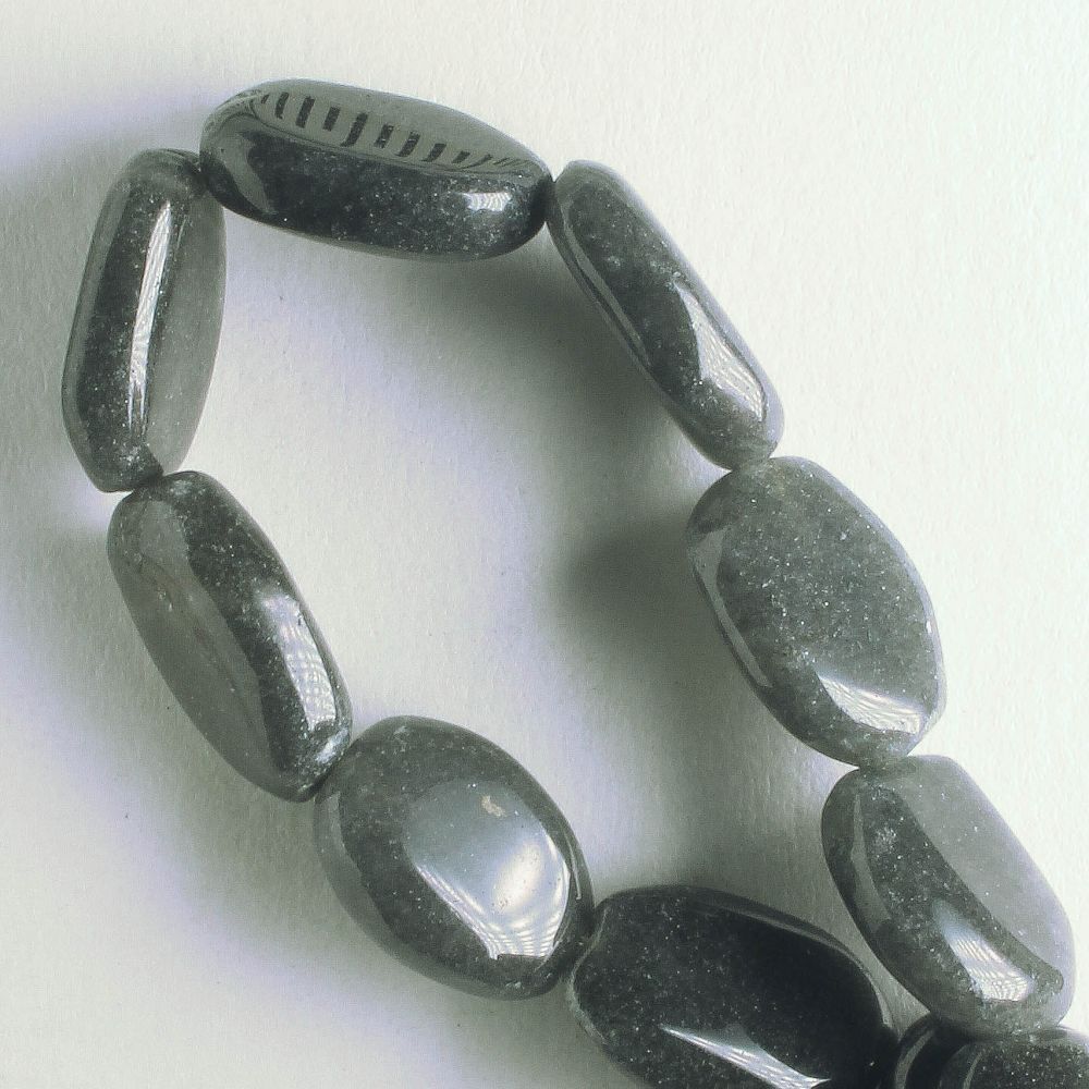 Grey Adventurine - 8" strand