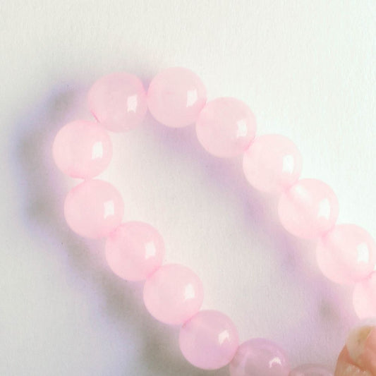 Rose Quartz, Dyed - 8" strand