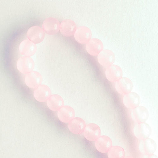 Rose Quartz, Dyed - 8" strand