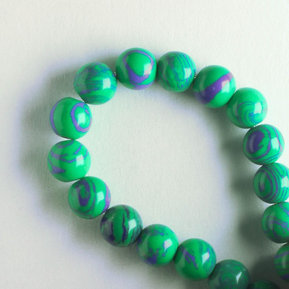 Imitation Azurite-Malachite - 8" strand