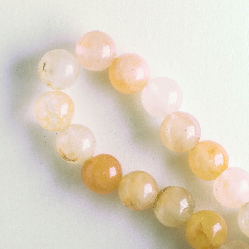 Golden Cream Quartz - 8" strand