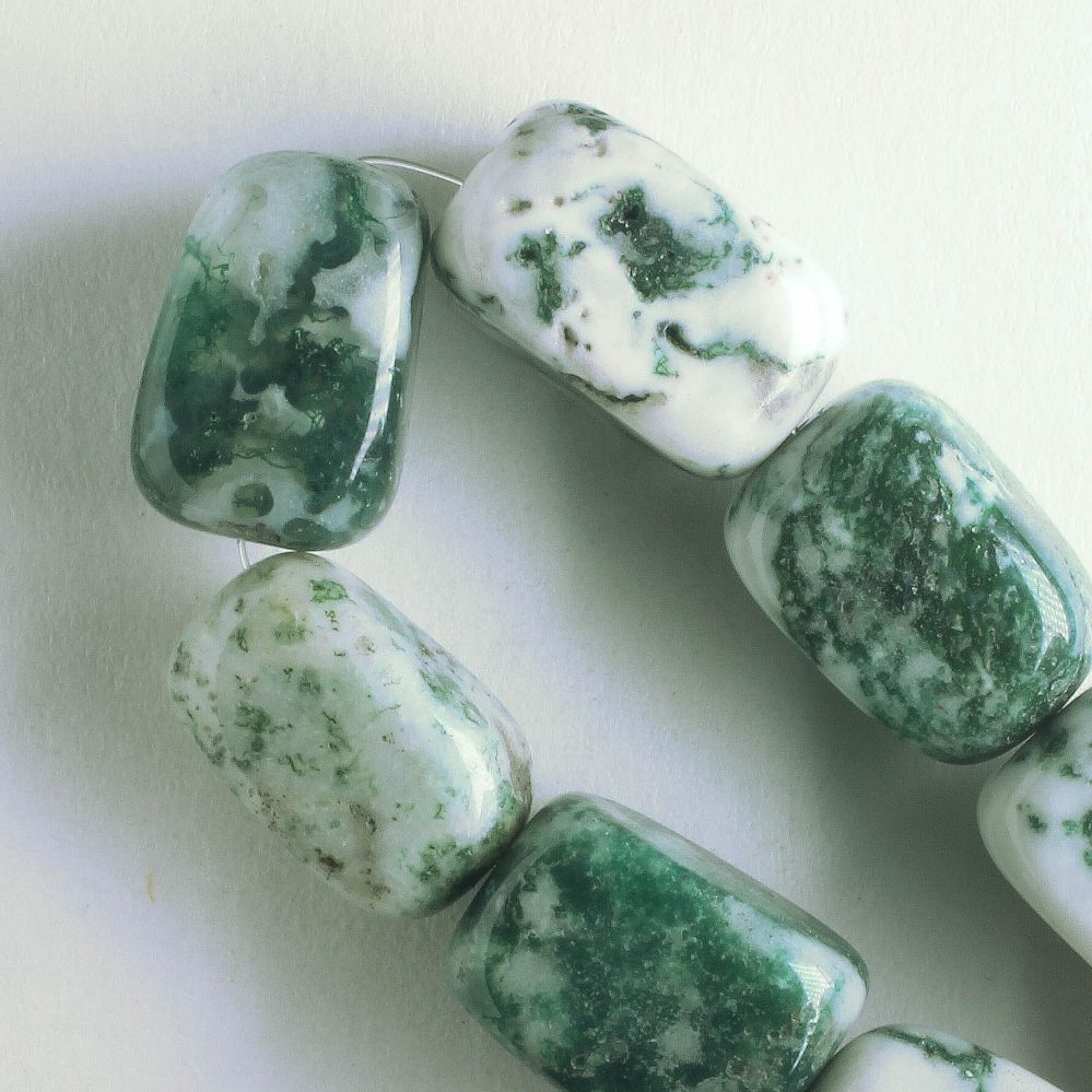 Tree Agate - 8" strand