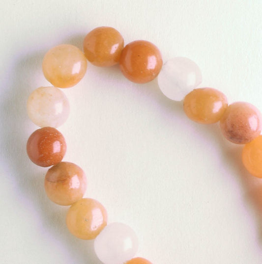 Ochre Quartz - 8" strand
