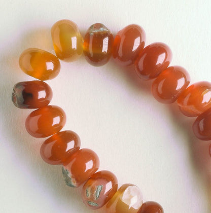 Red Agate, Dyed - 8" strand