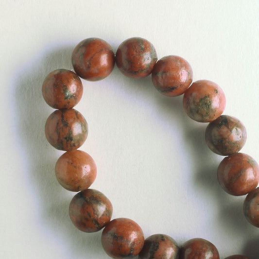 Red Sesame Jasper - 8" strand