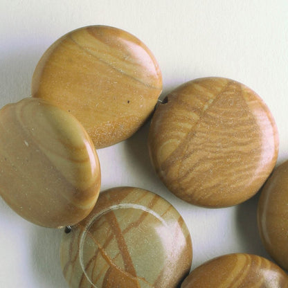 Stone beads - 8" strand