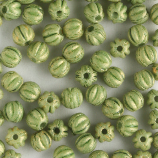 3mm Melon Pacifica Avocado - 100 beads